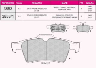 ARKA BALATA LGN II 01 MGN II-LATITUDE-VECTRA C 03 FOCUS II 05 CONNEC 06 CMAX06 PRIMERA 02 GDB3292 resmi