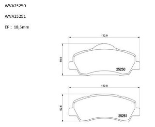 ÖN BALATA CITROEN C-ELYSEE 1.2 VTI-1.6 VTI-1.6 HDI 12 P301 1.2 VTI-1.6 VTI-1.6 HDI 12 resmi