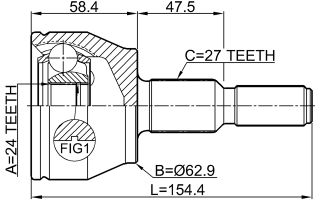 X AKS KAFASI FORD CMAX III 1.6Tİ 10 -GRAND 1.6-1.6 FLEXIFUEL-FOCUS IV TA 1.6Tİ 10 resmi