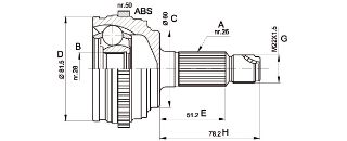 X AKS KAFASI DIŞ ABSLİ VW A4 00 04 A6 00-05 resmi