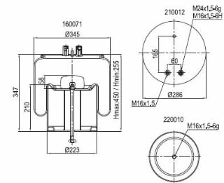 DİNGİL KÖRÜĞÜ KOMPLE METAL PİSTONLU RENAULT MAGNUM 400-440-480 00> PREMIUM 370-420 00>  410-450 05> resmi