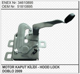 10895 MOTOR KAPUT KİLİDİ DOBLO-COMBO D 09 ORJ-MONTAJ resmi