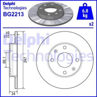 ÖN  FREN DİSK AYNASI P106 P206 P306 P205 P405 P309 ZX C15 SAXO 1,4 1,6 94>96>96 HAVA SOGUTMASIZ resmi