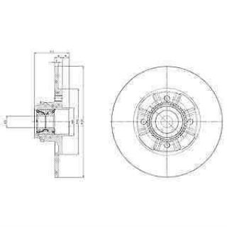 FREN DİSKI ARKA (270MM) RULMANLI CLİO I 98- resmi