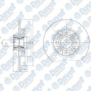 FREN DİSKI ARKA 4D 249MM RULMANLI 308 07- resmi