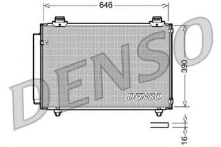 KLIMA RADYATORU-(TOYOTA: AVENSIS 03>08/COROLLA-VERSO 04>09 ) (646×390×16) resmi