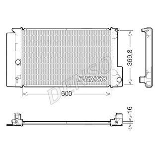 RADYATÖR AURIS-AVENSİS-COROLLA-VERSO MEKANİK AL/PL/BRZ 600X378X16 resmi