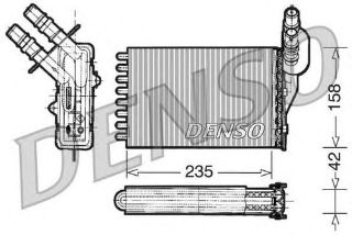 KALORIFER RADYATORU  (RENAULT: CLIO 1.2 1.4 1.5 1.6 1.9) - resmi