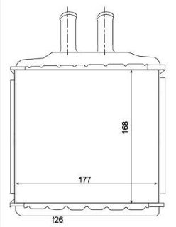 KALORİFER RADYATÖRÜ (BRAZING) BH119 NUBIRA LACETTİ (04-) resmi