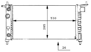 RADYATÖR R102 CORSA-B (94-00) 1.2 1.4İ 8V KLİMASIZ (OTOMATİK VİTES) resmi