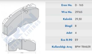 ON FREN BALATA MERCEDES ATEGO CENTIKLI YAYLI resmi