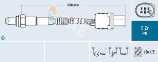 OKSIJEN SENSÖRÜ  LAMBDA SONDASI (5 KUTUPLU 600MM) GOLF VI PASSAT / CC JETTA POLO SCIROCCO A1 A3 TT ALTEA (600 MM) resmi