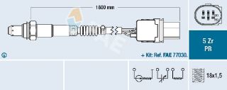 OKSIJEN SENSORU LAMBDA SONDASI (5 KUTUPLU 1720mm) PHAETON TOUAREG BEETLE EOS A4 / A4Q A5 A8 / A8Q 08> resmi