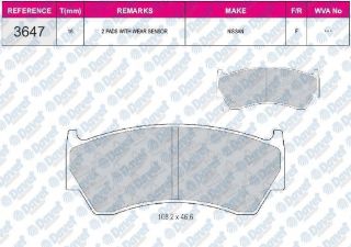 FREN BALATASI ÖN TOYOTA HİLUX NİSSAN ALMERA 1.4 1.6 2.0 95=> resmi