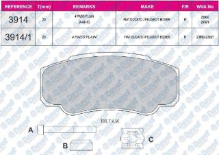 FREN BALATASI ARKA WVA 23860 FIAT DUCATO PEUGEOT BOXER 02 -> CITROEN JUMPER resmi