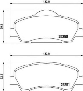 ÖN  FREN BALATASI P301 C ELYSEE EB2 (1,2VTI 12V) / EC5 (1,6VTI 16V) P308 II 2013> (MANDO TIPI) resmi