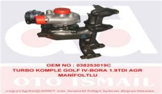 TURBO BORA-GOLF IV-POLO-A3-IBIZA-FABIA-OCTAVIA 1.9 TDI 100/101BG ATD AGR MANİFOLTLU 713672-5007S resmi