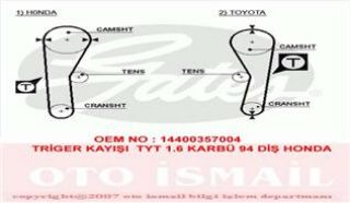 TRİGER KAYIŞI TOYOTA 1.6 KARBÜRATÖRLÜ 94 DİŞ HONDA (GD94LH190) resmi