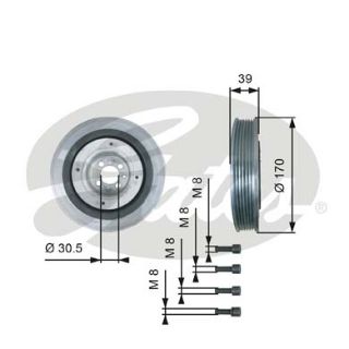 KRANK KASNAĞI BRAVA-BRAVO-DOBLO-GRANDE PUNTO-İDEA-LİNEA-MAREA-PUNTO-STILO-VECTRA C-ASTRA H 1.9JTD resmi