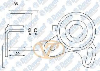 TRİGER GERGİ RULMANI ACCENT 1,3-1,5 SCOUPE 1,5 95- resmi