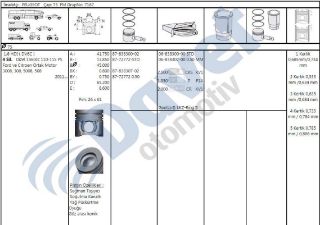 SEKMAN 75 MM STD (FORD: FOCUS 1.6 TDCI 2011-> PEUGEOT: 208 308 508 DV6C EURO-5 ) resmi