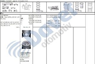 PİSTON+SEGMAN 2.0 TDCI -DW10BTED4 MONDEO/07-307 SW/307 CC/308/308 SW 04-12 resmi