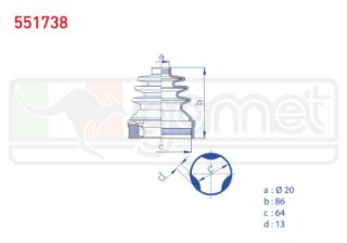 AKS KÖRÜĞÜ KİTİ SOL SAĞ İÇ CITROEN BERLİNGO 1.6 HDI 20X86X64 2003-2008 / C3 (FC) 1.6 HDI 2002-2009 / PEUGEOT 207 (WA,WC) 1.4 HDI 2006-2012 / 208 1.4 HDI 2012-/RENAULT MEGANE III(BZ0) 1.6 16V 2008-2015 resmi