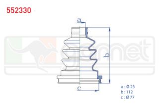 AKS KÖRÜĞÜ KİTİ SOL SAĞ İÇ OPEL CORSA C 1.7 CDTI 23X112X77 2000-2006 / COMBO B 1.7 D 1994-2001 / ASTRA G (F69) 1.2 16V 1998-2005 / TIGRA A 1.4 1994-2000 resmi