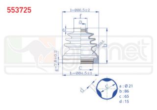 AKS KÖRÜĞÜ KİTİ SOL SAĞ İÇ OPEL CORSA D 1.3 CDTI 21X86X65 2006-2014 / MERİVA A 1.3 CDTI 2003-2010 / FIAT FİORİNO (225) 1.3 MJT 2007- / GRANDE PUNTO (199) 1.3 MJT 2005-2012 / PUNTO (199) 1.3 MJT 2012- resmi