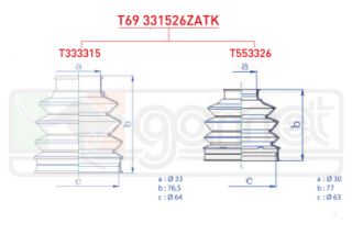 AKS KÖRÜĞÜ KİTİ SOL SAĞ ARKA IC-DIS TERMOPLASTIK MERCEDES C SERISI (W203) C 200 CDI 33X76,5X64 - 30X77X63 2000-2006/ C SERISI (W204) C 280 2007-2014/ CLC SERISI (CL203) 200 CDI 2008-2011 resmi