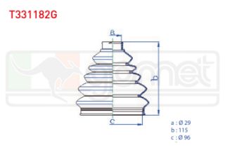 AKS KÖRÜĞÜ KİTİ SOL SAĞ DIS TERMOPLASTIK VOLKSWAGEN CADDY III (2KA,2KH,2CA,2CH) 1.6 TDI 29X115X96 2004-2015 / GOLF VI 1.6 TDI 2008-2013 / AUDI A3 1.6 TDI 2003-2012 /SKODA OCTAVIA 1.6 TDI 2004-2012 resmi