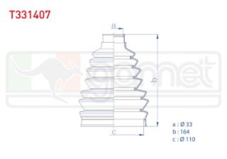 AKS KÖRÜĞÜ KİTİ SOL SAĞ DIS TERMOPLASTIK CITROEN JUMPER II 2.8 HDI 33X164X110 2002-2006 / FIAT DUCATO (244) 2.3 JTD 2002-2006 / PEUGEOT BOXER II 2.2 HDI 2002-2006 resmi