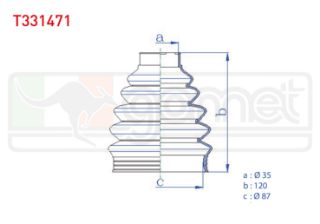 AKS KÖRÜĞÜ KİTİ SOL SAĞ DIS TERMOPLASTIK CITROEN BERLİNGO 1.6 16V 35X120X87 2003-2008 / C5 I (DC) 2.0 HDI 2001-2004 / PEUGEOT 206 (2A/C) 1.6İ 16V 1998-2006 / 406 (8B) 2.0 HDI 1995-2004 resmi