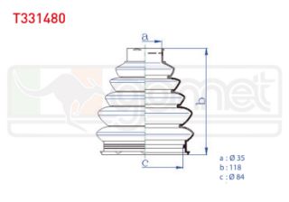 AKS KÖRÜĞÜ KİTİ SOL SAĞ DIS TERMOPLASTIK CITROEN BERLİNGO 1.6 HDI 35X118X84 2008- / C-ELYSEE 1.6 HDI 2012- / C3 III 1.6 HDI 2016- / PEUGEOT PARTNER TEPEE 1.6 HDI 2008- / 206 (2A/C) 2.0İ GTI 1998-2006 resmi