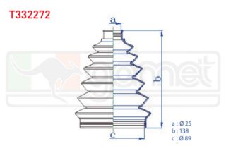 AKS KÖRÜĞÜ KİTİ SOL SAĞ DIS TERMOPLASTIK LAND ROVER FREELANDER (LN) 2.0 TD4 25X138X89 1998-2007/ 1.8 16V 1998-2007/ 2.0 DI 1998-2007/ 2.5İ 1998-2007 resmi