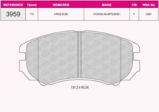 ÖN  FREN BALATASI ELANTRA 05 11 COUPE 02> SONATA 01 05 TUCSON 04 08 CERATO 08 10 MAGENTIS 01 11 SOUL 08 14 SPORTAGE 04 10 resmi