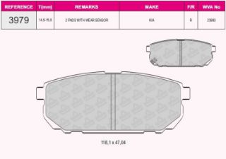 ARKA FREN BALATASI KİA SORENTO 03 10 resmi