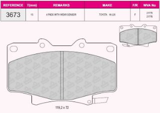 FREN BALATASI ÖN LAND CRUISER 90>97 4 RUNNER 90>96 resmi