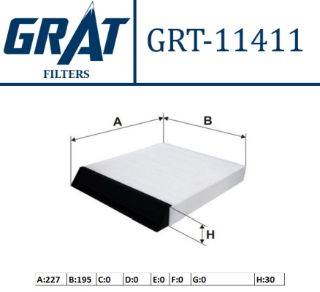 KABIN FILTRESI (H:30 ) ( RENAULT: MEGANE SCENIC 99-) resmi