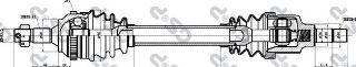 AKS SOL KOMPLE (DIS FREZE:25, İÇ FREZE: 22 BOY:593MM) PARTNER EM BERLİNGO EM 1,6I (97 03) XSARA 1,6I 1,6 8V XSARA II 1,6 16V ABSLI: 29 DIS resmi