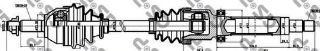 ÖN  AKS SAĞ KOMPLE FOCUS 1,4 / 1,6 / 1,8I / 98>04 (IC FREZE:23, DIS FREZE:25 UZUNLUK:934MM, CONTA CAP: 53,38MM) resmi