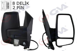 DIŞ DİKİZ AYNASI SAĞ TRANSİT CUSTOM V362 12 MEKANİK DESENLİ SİNYALLİ KONVEKS VM-6325R 1766579-682BL5JA6 resmi