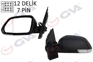 DIŞ DİKİZ AYNASI SOL POLO 05 ELEKTRİKLİ ISITMALI ASFERİK 5 FİŞ VM-377EHAL resmi