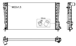 RADYATÖR PARTNER-BERLİNGO-XSARA-306 1.9DZL DW8 98-02 KLİMASIZ MEK 675X378X34 resmi