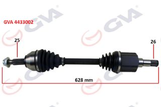 KOMPLE AKS SOL TRANSİT CONNECT 1.8 TDCI 02 75 HP 628MM resmi