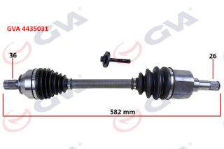 KOMPLE AKS SOL FOCUS 2 04-12 1.6 TDCI-VOLVO 1.6D 05-12 582MM resmi