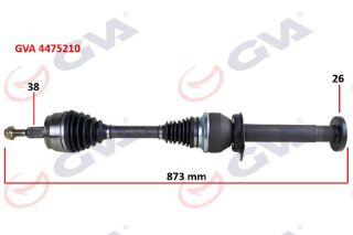 KOMPLE AKS SAĞ TRANSPORTER T5 2.5 TDİ 03-11 6 VİTES 873MM resmi