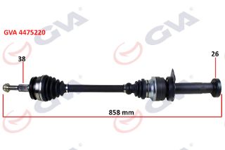 KOMPLE AKS SAĞ TRANSPORTER T5 1.9 TDİ 03-11 858MM AXB-AXC resmi