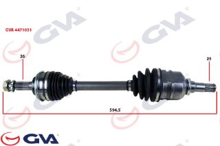 KOMPLE AKS SOL COROLLA E10 1.6İ 92-97 594.5 MM resmi