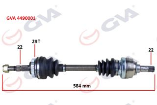 KOMPLE AKS SOL ASTRA F-VECTRA A 1.4İ-1.6 16V 92-98 ABS LI 29 DİŞ 584MM resmi